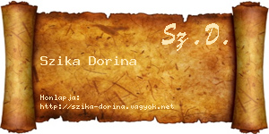 Szika Dorina névjegykártya