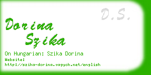 dorina szika business card